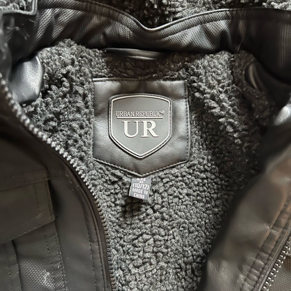 Urban Republic Black Jacket with Fleece Lining - Picture 4 of 5
